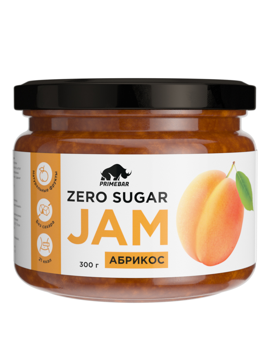 Prime Kraft, Джем низкокалорийный без сахара (абрикос), 300 гр
