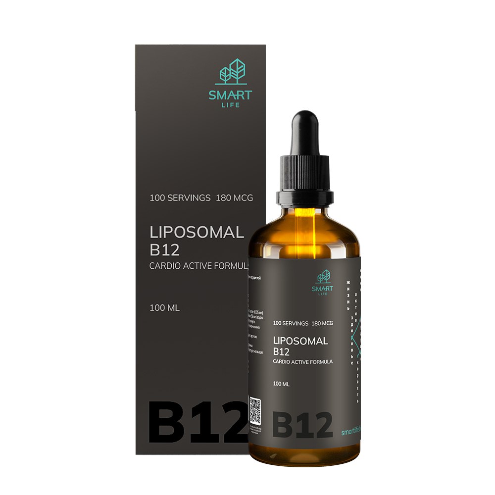 Smartlife, Липосомальный витамин B12 (метилкобаламин) «Cardio active formula», жидкость, 100 мл