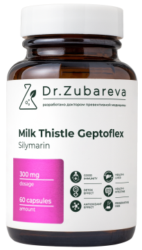 Dr. Zubareva, Расторопша Гептофлекс Силимарин, капсулы, 60 шт.