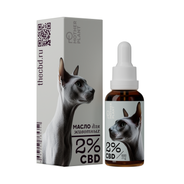 MotherPlant, CBD масло для животных 2% «Изолят» (без привкуса), жидкость, 30 мл