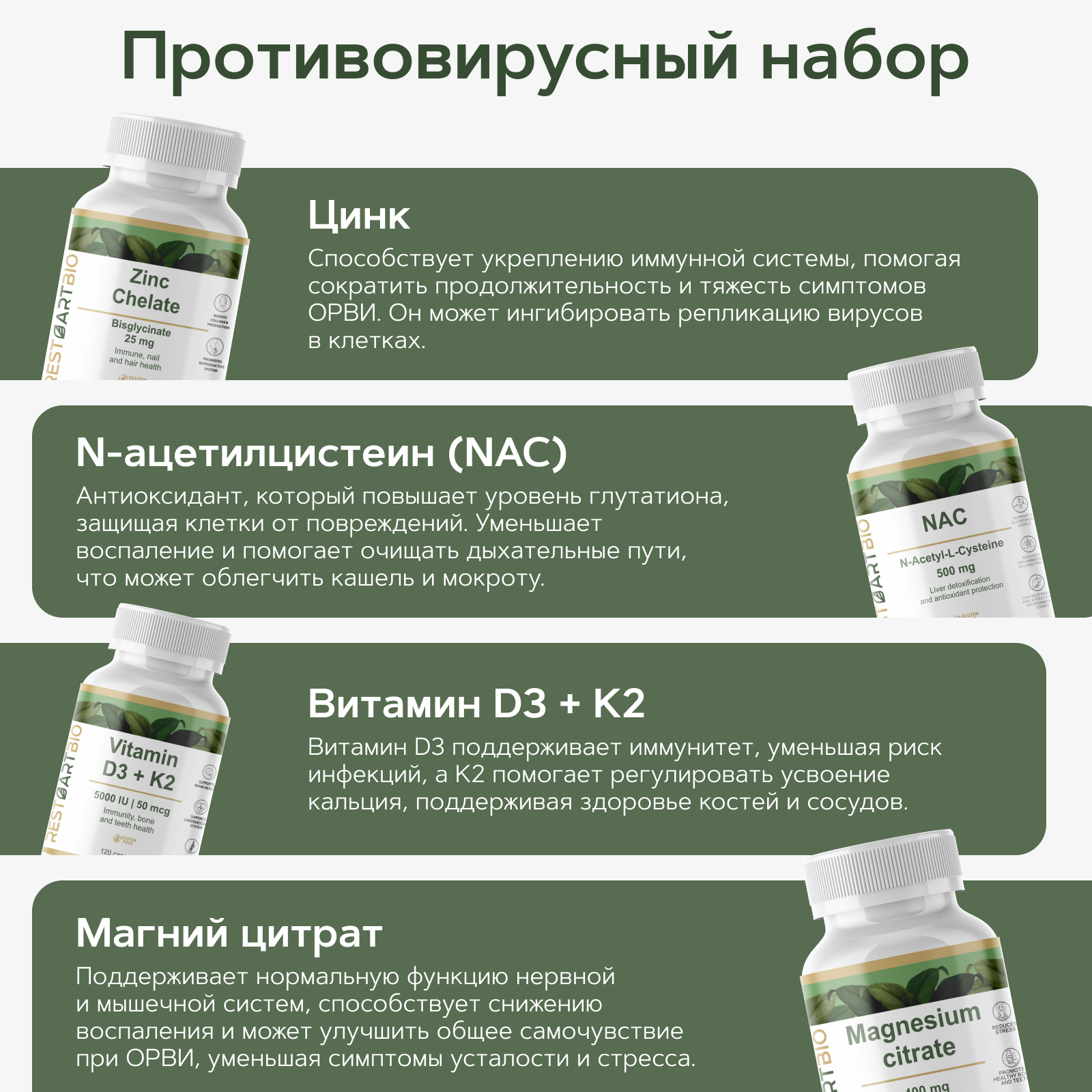 Restartbio, Коэнзим Q10 (убихинон), капсулы, 60 шт.