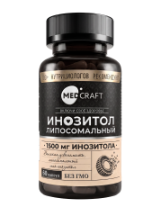 MEDCRAFT, Липосомальный инозитол (мио-инозитол) + витамин B9 (метилфолат), капсулы, 60 шт.