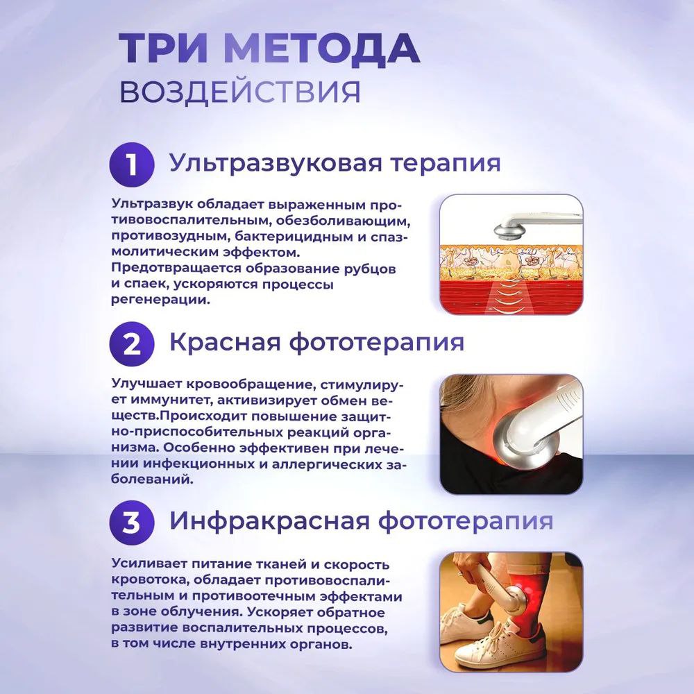 Selfdocs, Аврора аппарат косметологический ультразвуковой и фототерапии, для суставов, спины, сердца, сосудов
