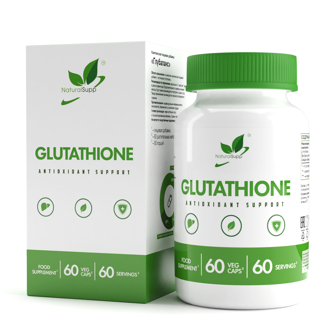 NaturalSupp, Глубаланс (глутатион), растительные капсулы, 60 шт.