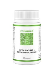 Milamed, Метилфолат + Метилкобаламин, капсулы, 30 шт