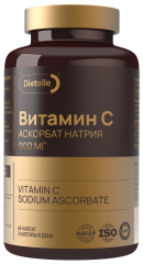 Dietelle, Витамин C (аскорбат натрия), капсулы, 60 шт.