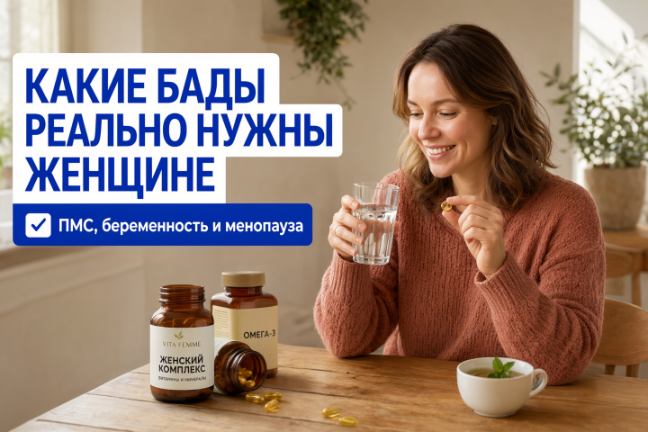 БАДы для женщин: какие нутриенты нужны в разном возрасте и как выбрать комплекс