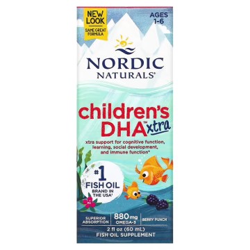 Nordic Naturals, Children's DHA Xtra, со вкусом ягодного пунша, жидкость, 60 мл