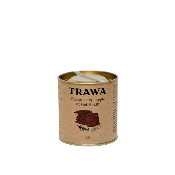 TRAWA, Льняные крекеры от Get Health (б/г), 60 г.