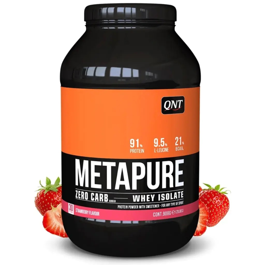 QNT, Протеин «Metapure Zero Carb», со вкусом клубники, порошок, 908 г