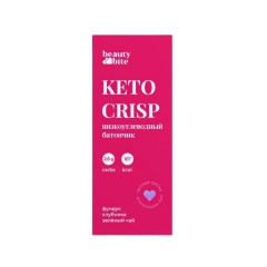 Beauty Diet, Батончик «Keto Crisp» со вкусом фундука, клубники и зеленого чая, 35 г