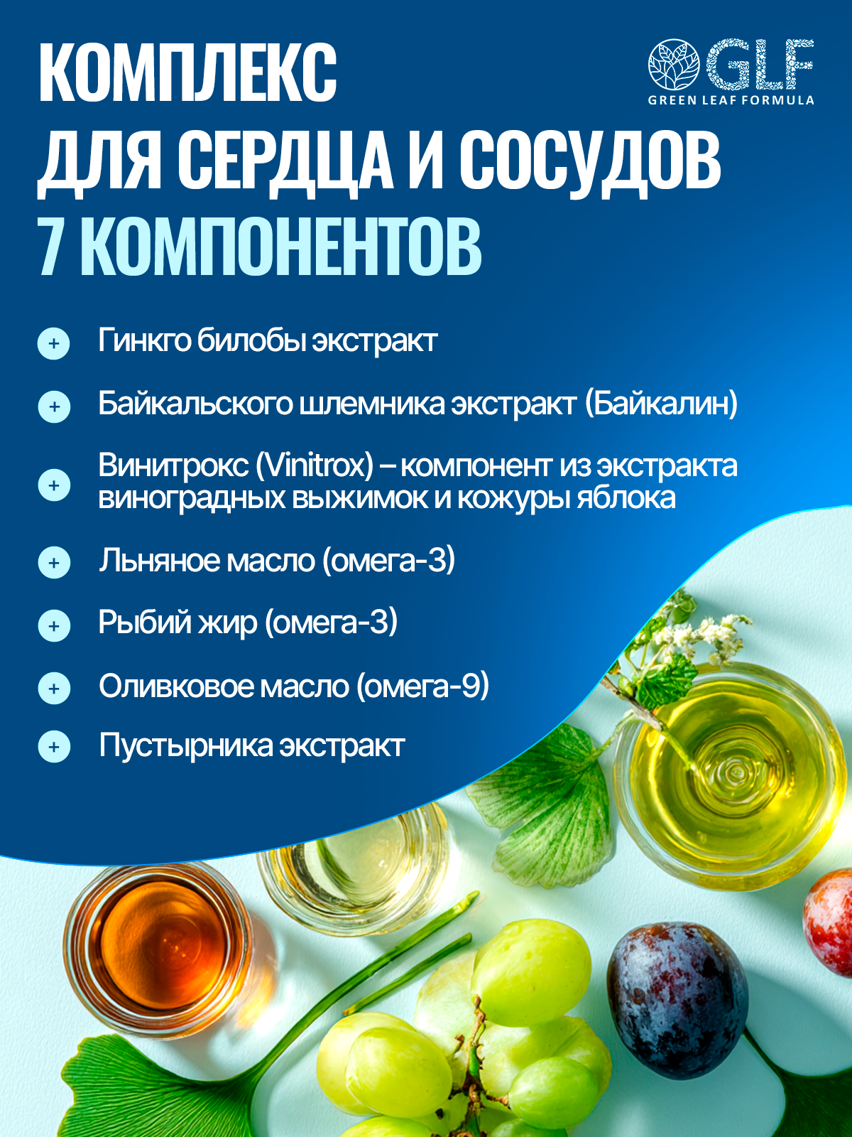 Green Leaf Formula, ATERO-PRONT (для сосудов и мозга), капсулы, 60 шт.