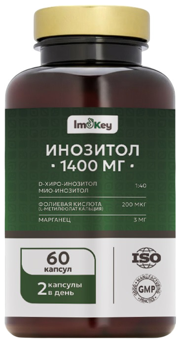 IMOKEY, Инозитол 1:40 (D-хиро и мио-инозитол), капсулы, 60 шт.