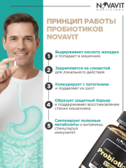 NOVAVIT nutritions, Пробиотики, для кишечника и пищеварения, капсулы, 60 шт.
