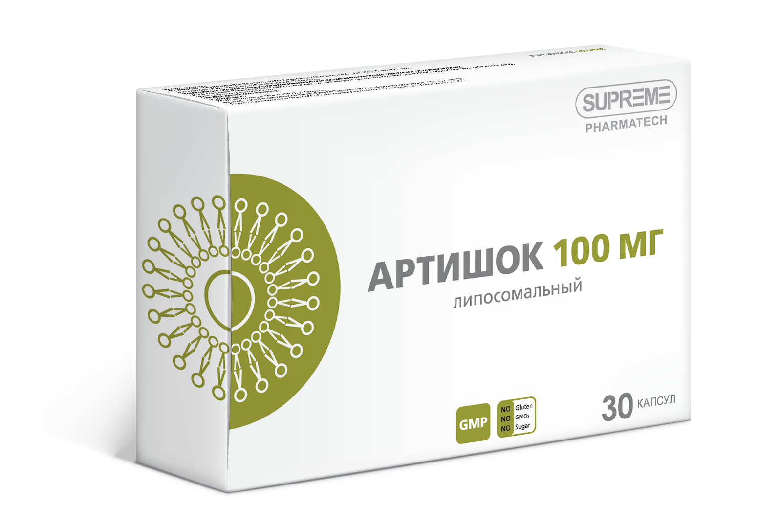 Supreme Pharmatech, Липосомальный артишок, капсулы, 30 шт.