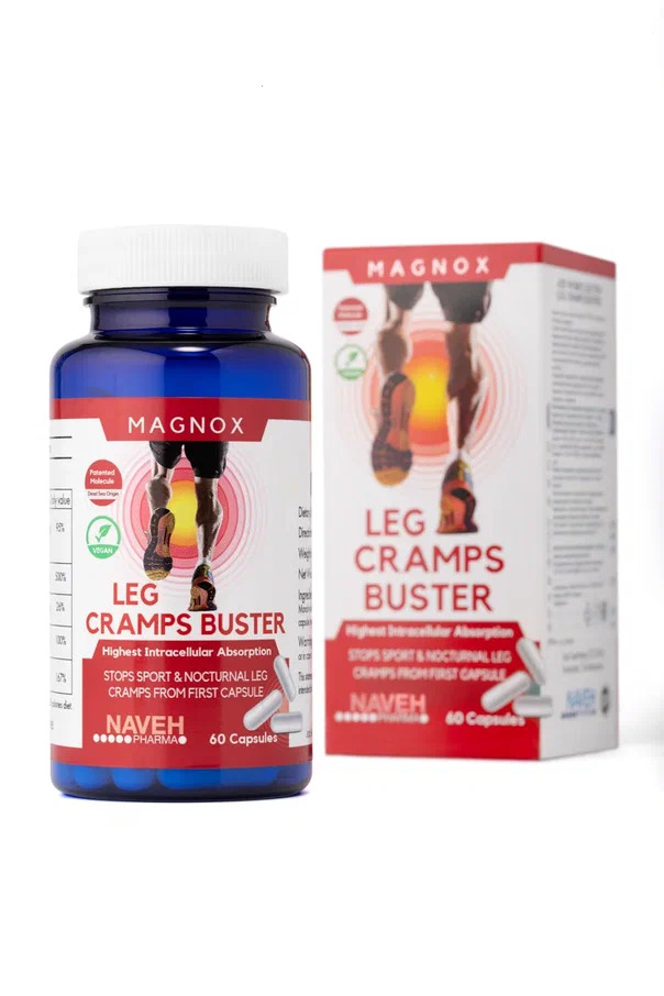 MAGNOX, Магний Leg Cramps Buster с витаминами B6, D3, Е и цинком (против судорог), капсулы, 60 шт.