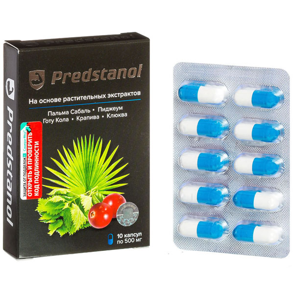 Predstanol, Комплекс для здоровья предстательной железы, капсулы, 10 шт.