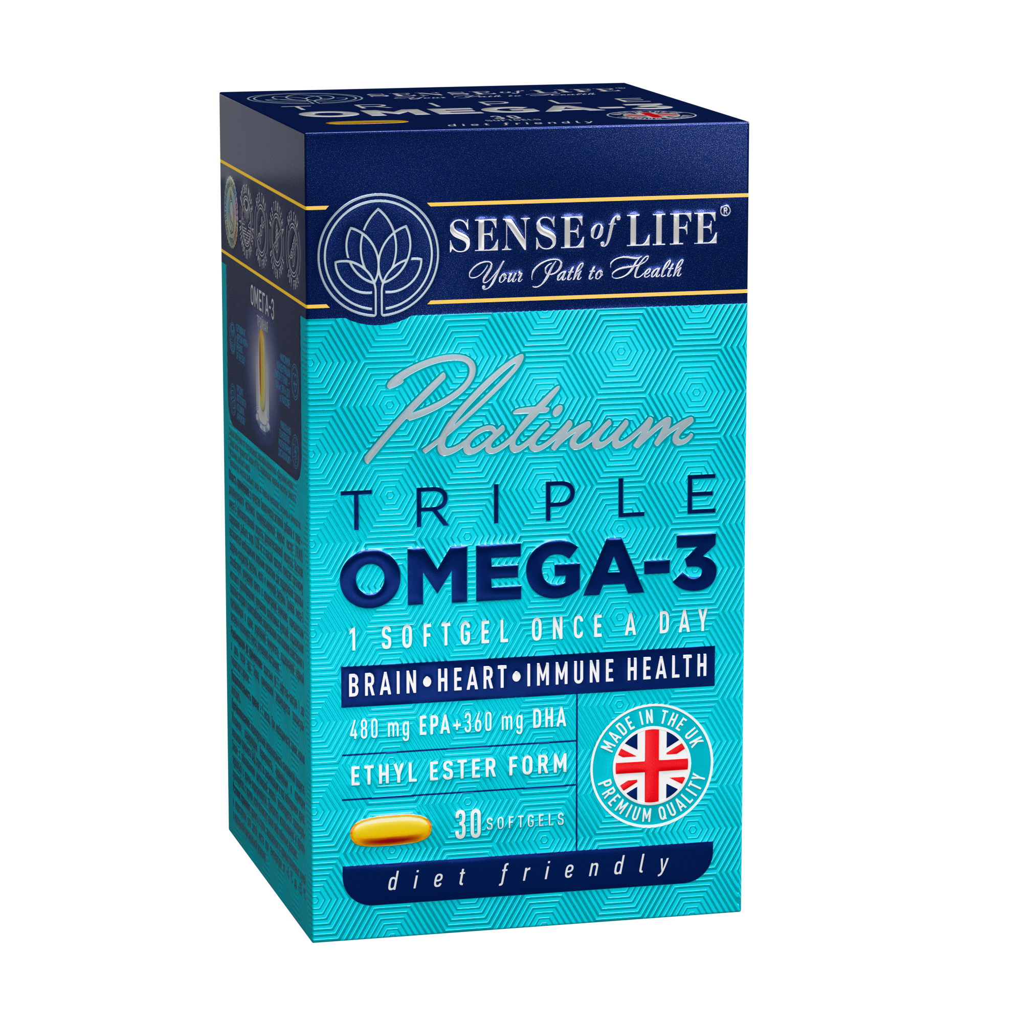 SENSE OF LIFE, Тройная Омега-3, капсулы, 30 шт.