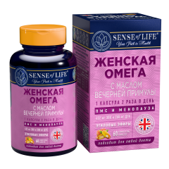 SENSE OF LIFE, Омега-3 с маслом вечерней примулы, капсулы, 60 шт.