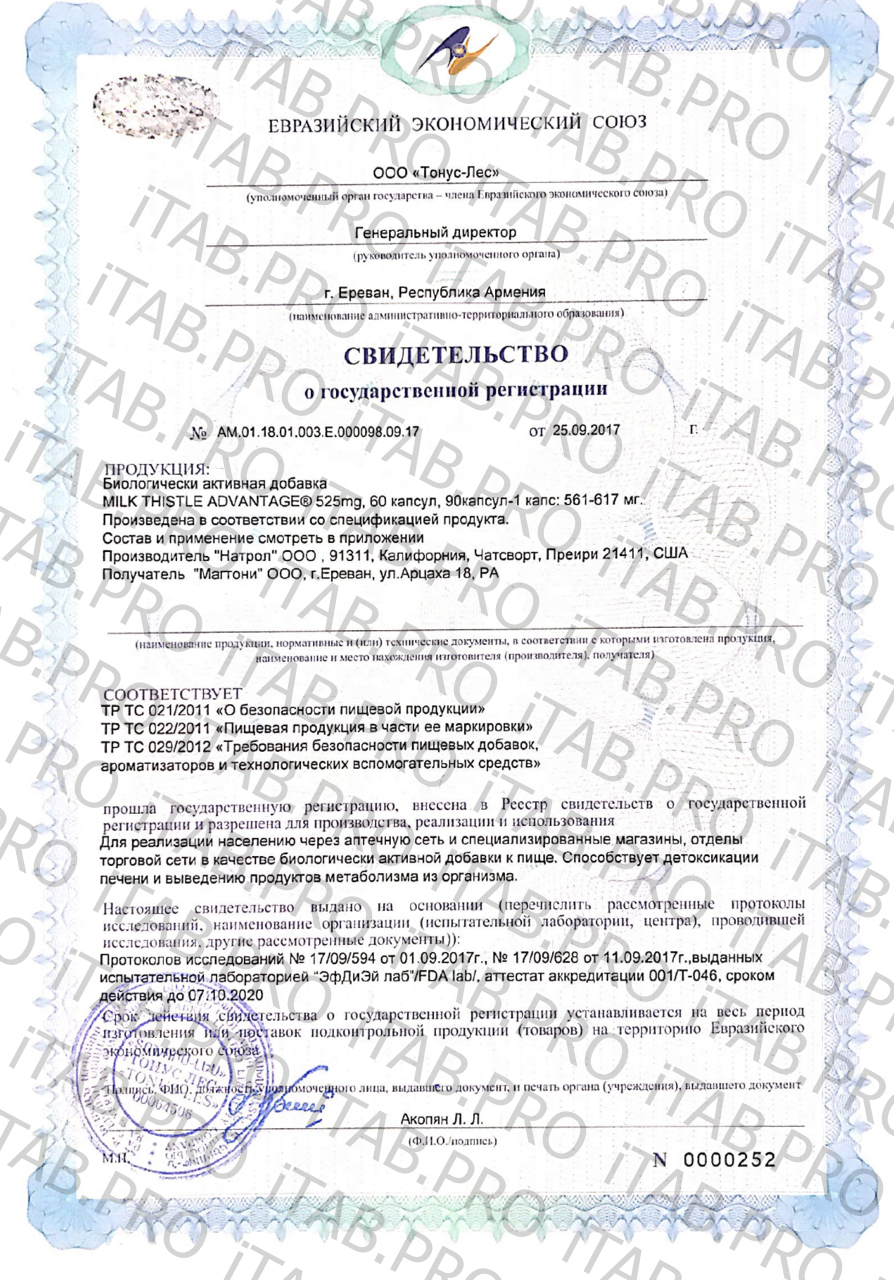 Natrol, Расторопша, капсулы, 60 шт.