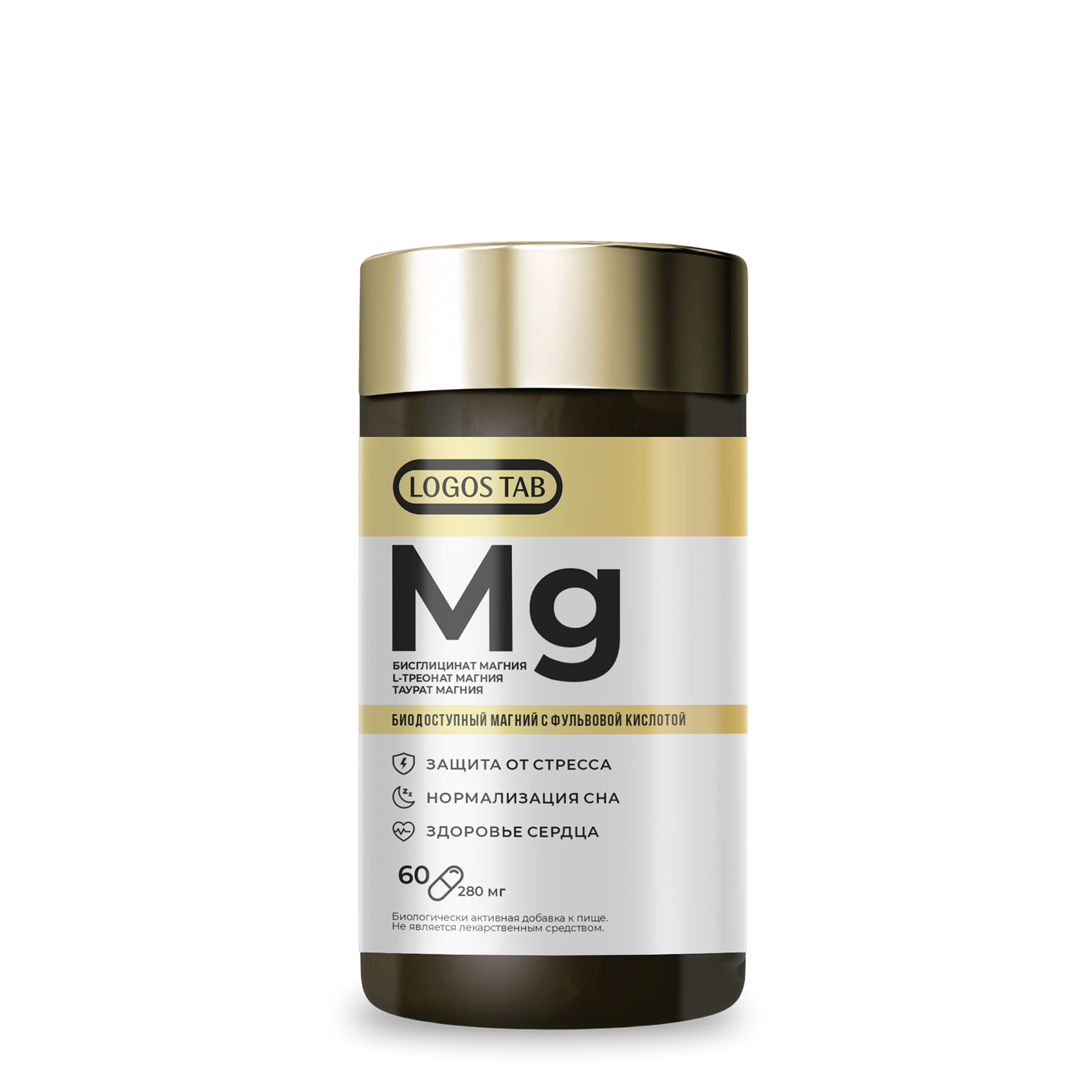 ORGANIC LOGOS, Тройной магний, капсулы, 60 шт.