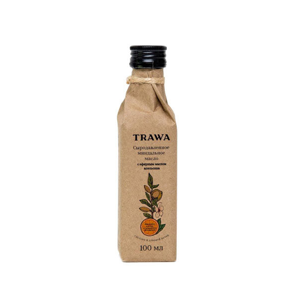 TRAWA, Масло миндальное сыродавленное с эфирами апельсина, 100 мл.