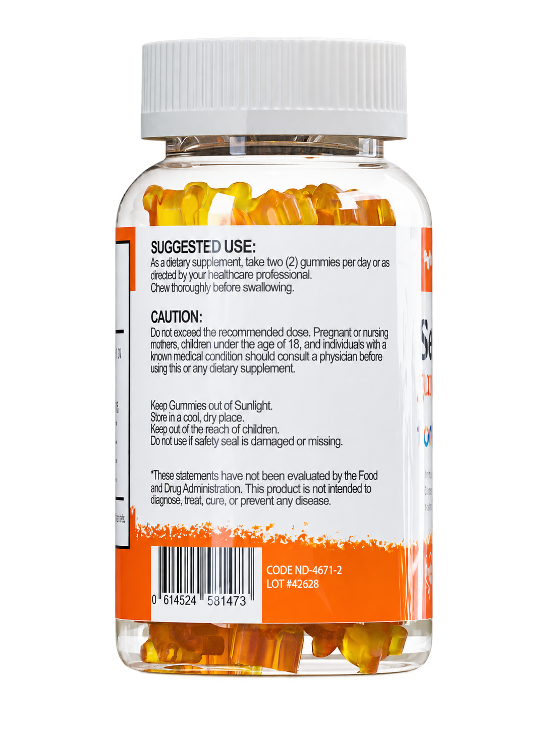 NDCG, Sea Moss for kids (ирландский мох), со вкусом апельсина, жевательные конфеты, 60 шт.