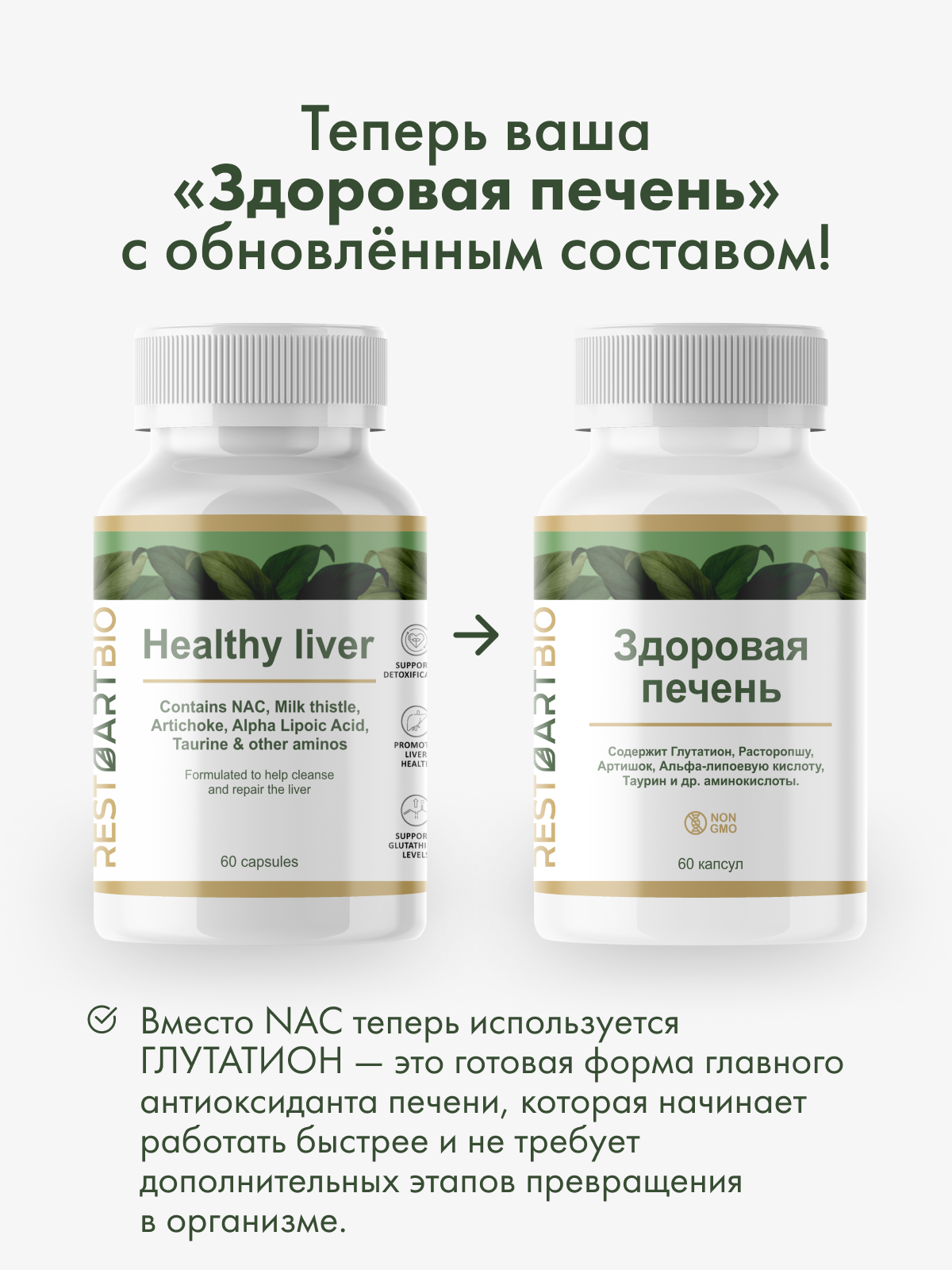 Restartbio, Здоровая Печень, капсулы, 60 шт.