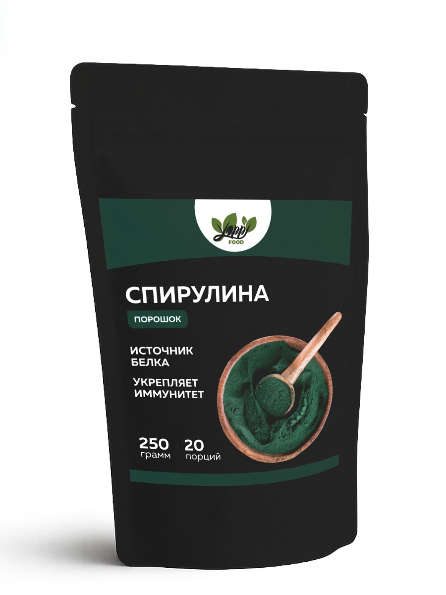 Yappi, Спирулина суперфуд для похудения, порошок, 250 г