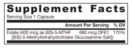Jarrow Formulas, Фолиевая кислота (метилфолат), капсулы, 60 шт.