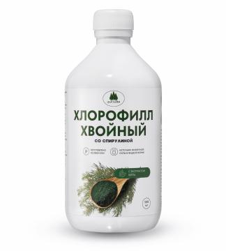 ДАРЛАЙФ, Хлорофилл хвойный со спирулиной и экстрактом мяты, жидкость, 500 мл