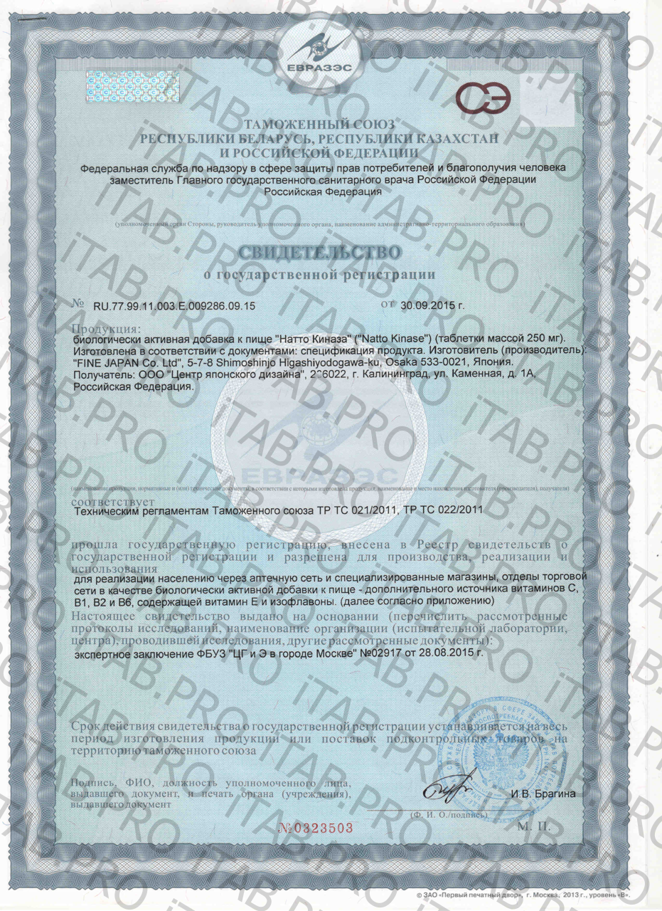 FINE, Натто киназа (для сердца, сосудов и мозга), таблетки, 240 шт.