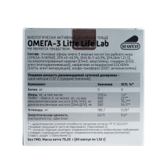 Litte Life Lab, Омега 3, капсулы, 60 шт.