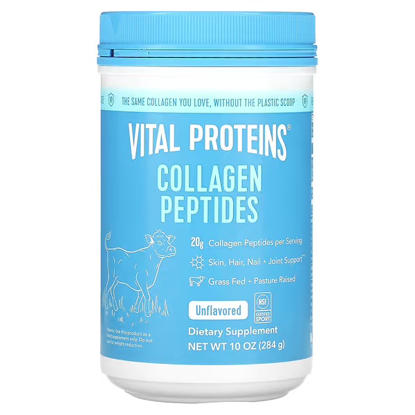 Vital Proteins, Пептиды коллагена, без вкусовых добавок, порошок, 284 г
