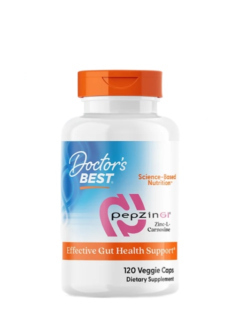 Doctor's Best, PepZinGl, Комплекс «Цинк + L-карнозин», капсулы, 120 шт.