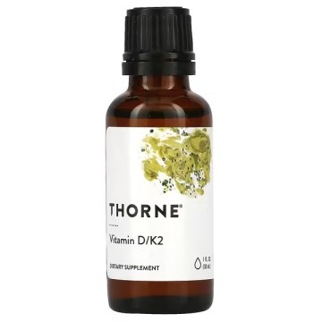 Thorne Research, Витамины D3 и K2, жидкость, 30 мл
