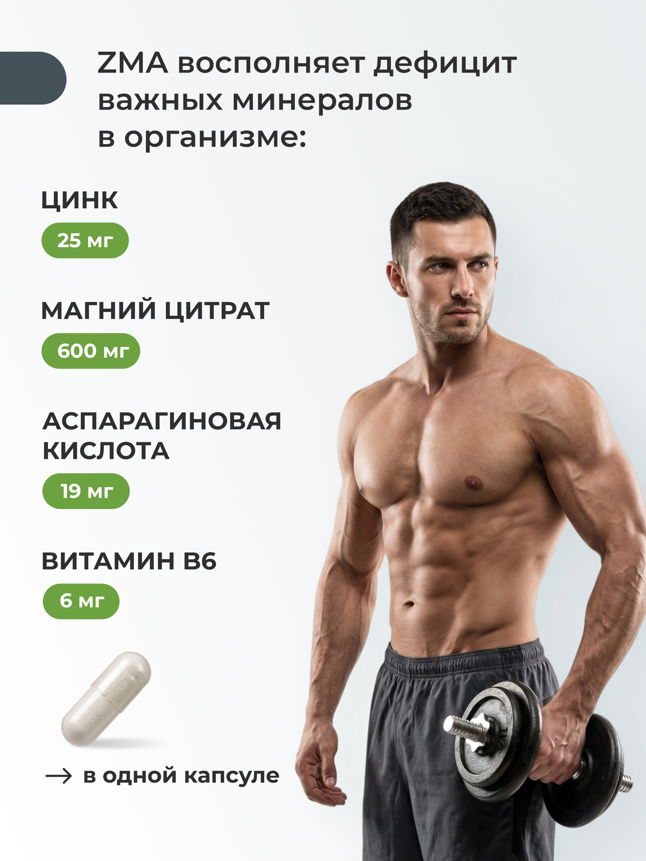 Nooteria Labs, ZMA PRO, капсулы, 60 шт.